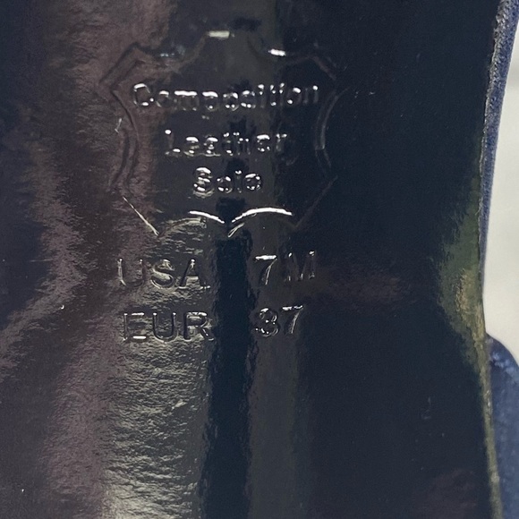 NINA CORRINE NAVY SATIN JEWELED MID-HEEL D'ORSAY CLASSIC EVENING PUMP SKU0779 - Picture 8 of 14